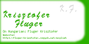 krisztofer fluger business card